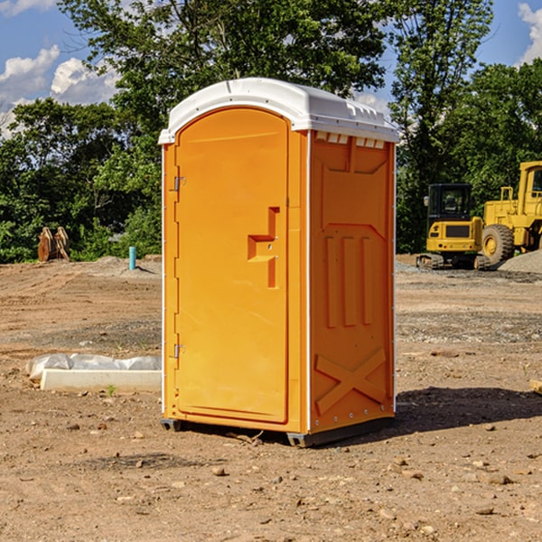 can i customize the exterior of the porta potties with my event logo or branding in Martinez Lake